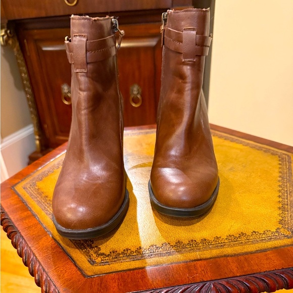 Franco Sarto Nino Leather brown Bootie size 9, 3” heel - Picture 8 of 9